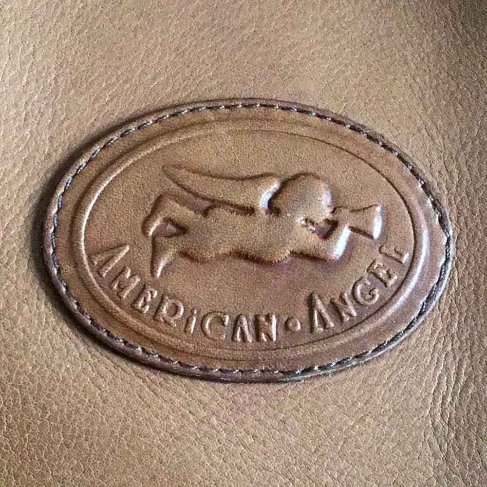 Vintage American Angel Brown genuine Leather Shoulder Bag